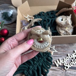 Ozdoba świąteczna - stroik na okno - choinki + zawieszki